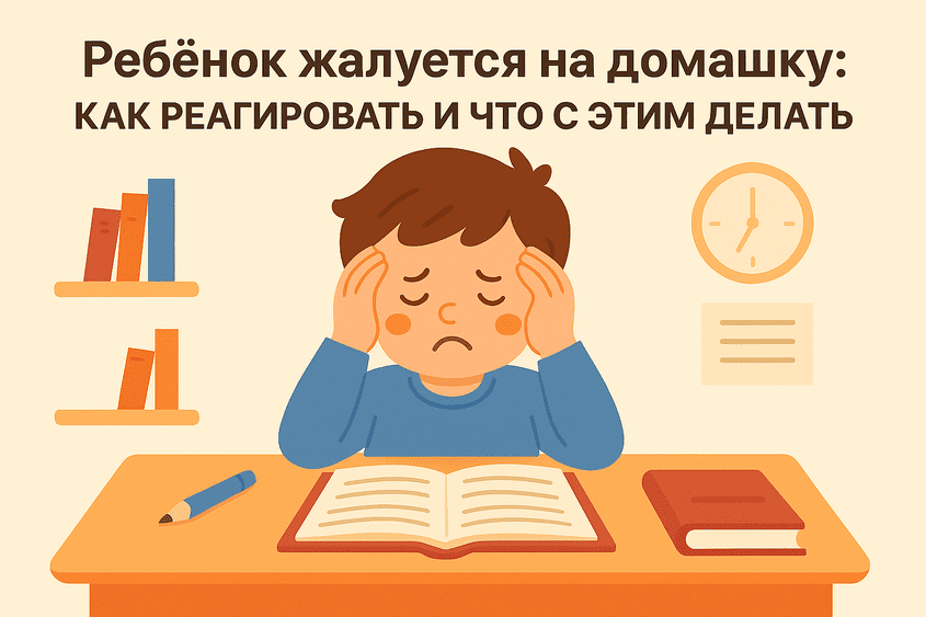 Ребёнок жалуется на домашку: как реагировать и что с этим делать