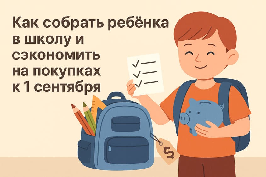 Как собрать ребёнка в школу и сэкономить на покупках к 1 сентября