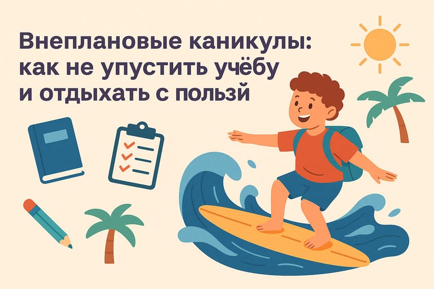 Внеплановые каникулы: как не упустить учебу и отдыхать с пользой